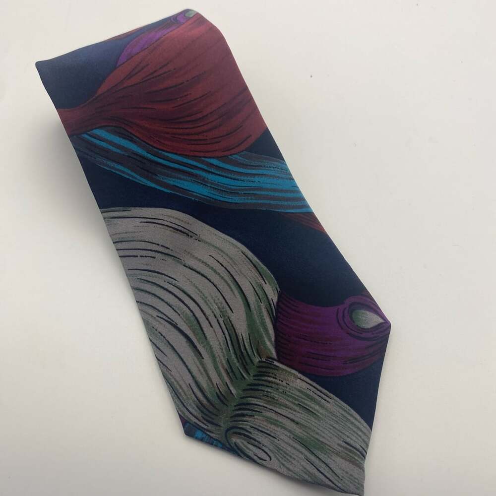 Miles Davis Vintage Abstract Pattern Silk Necktie